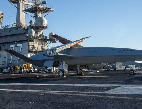 MQ-25 will fly in 2025, fly off carriers in 2026, says Navy’s air boss